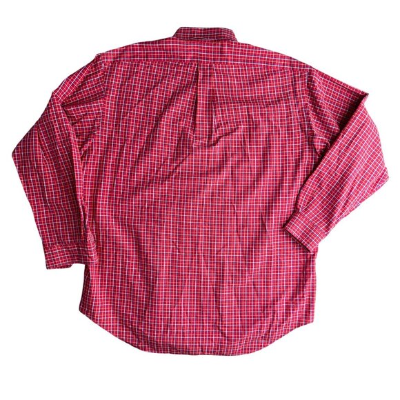 Ralph Lauren Blake Plaid Button Up Shirt Men L Embroidered Pony Logo Classic Red - Picture 5 of 6